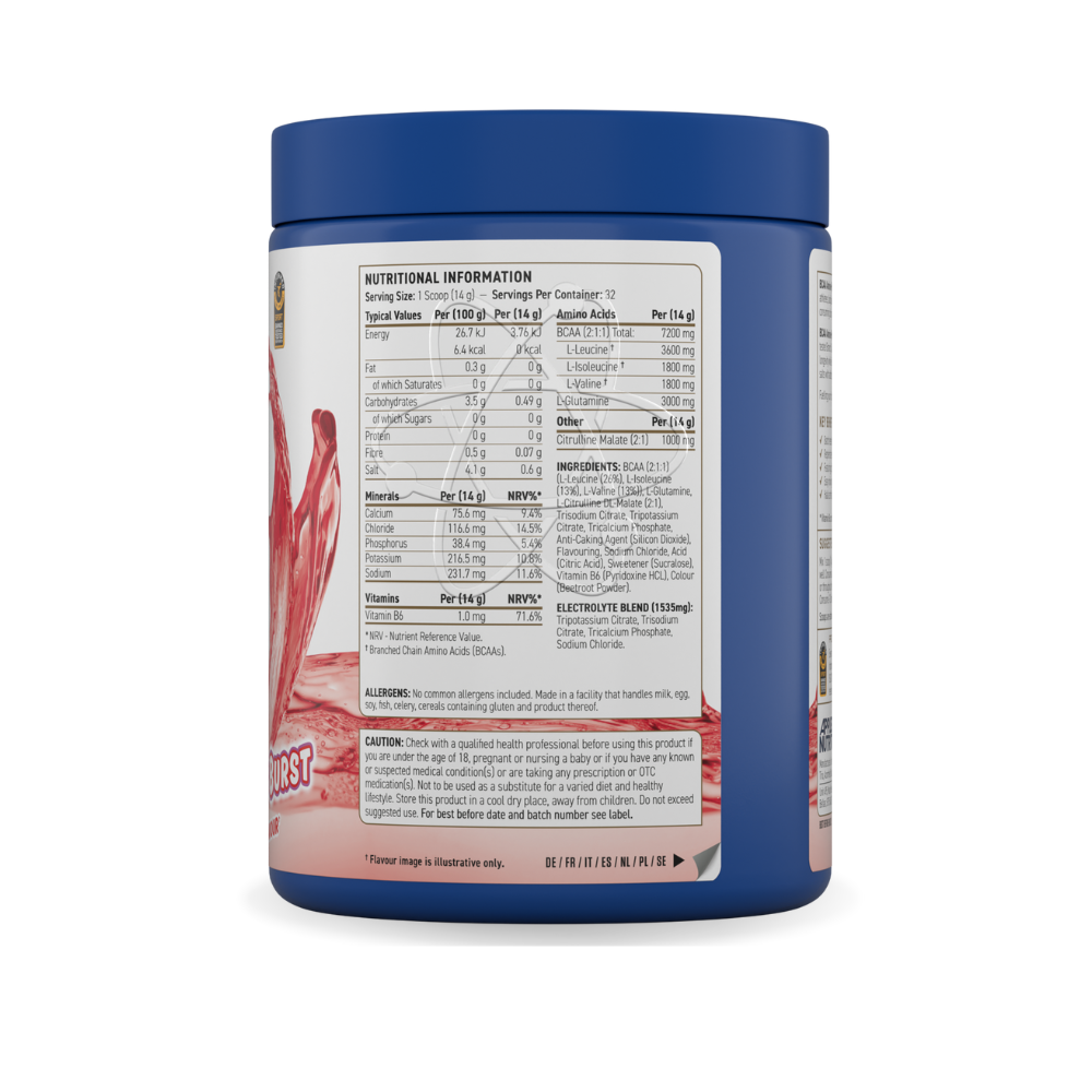 BCAA Amino-Hydrate – Applied Nutrition (450 g - 32 dosi)