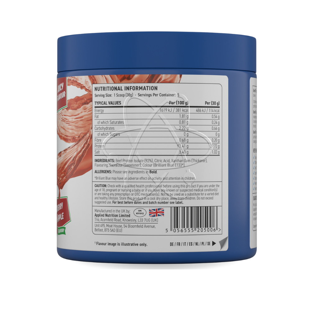 Proteine Isolate del Manzo Beef-XP Applied Nutrition (150 g – 5 porz)