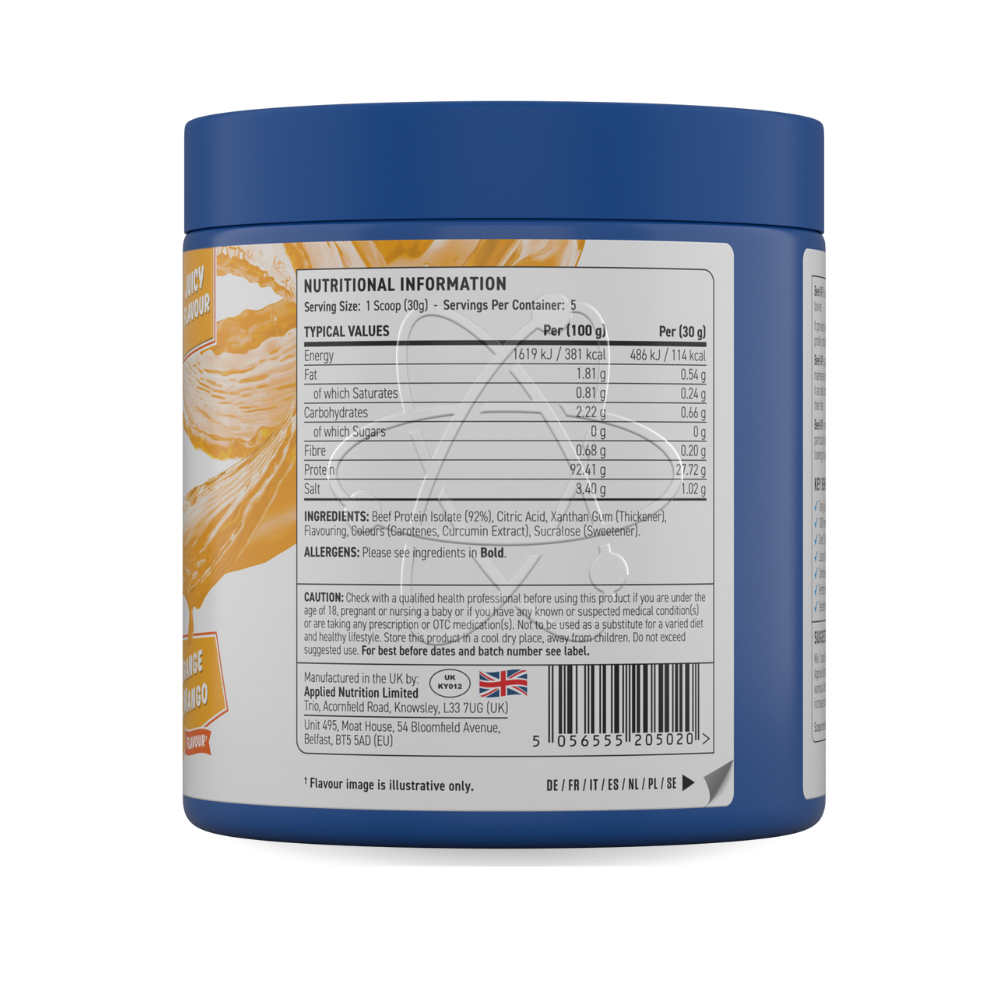 Proteine Isolate del Manzo Beef-XP Applied Nutrition (150 g – 5 porz)