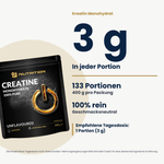 Creatine Monohydrate Go On Nutrition 400 g, key benefits in German