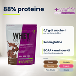 Whey Protein Isolate 90 +Watt 750 g, 88% Protein pro 100 g, italienische Version