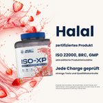 ISO-XP Whey Protein Isolate Applied Nutrition 1.8 kg, manufacturer certifications in German