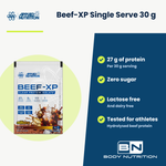 Beef-XP Applied Nutrition Sachet 30 g, wichtigste Vorteile auf Englisch