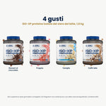 ISO-XP Whey Protein Isolate Applied Nutrition 1.8 kg, 5 flavours lineup in Italian