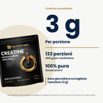 Creatine Monohydrate Go On Nutrition 400 g, key benefits in Italian