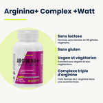Arginina+ Complex +Watt, vantaggi, versione francese