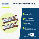 Diet Protein Bar Applied Nutrition (45 g), Hauptvorteile: vegetarisch, 12,7 g Protein, 138 kcal, 0,9 g Zucker, deutsche Version