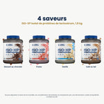 ISO-XP Whey Protein Isolate Applied Nutrition 1.8 kg, 5 flavours lineup in French