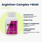 Arginina+ Complex +Watt, vantaggi, versione inglese