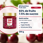 BPR Nutrition Fruit Jam Kirsche 200 g: 82% Frucht, 7.5% Zucker, glutenfrei, Kirschgeschmack (FR)