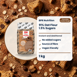 BPR Nutrition Instant Oatmeal Flour Chocolate Cookie Dough 1 kg: 91% Hafermehl, ohne Zuckerzusatz, Ballaststoffquelle, vegan friendly (EN)