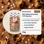 BPR Nutrition Instant Oatmeal Flour Chocolate Cookie Dough 1 kg: 91% Hafermehl, ohne Zuckerzusatz, Ballaststoffquelle, vegan friendly (FR)
