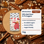 BPR Nutrition Instant Oatmeal Flour Cinnamon Caramel Cookie 1 kg: 95% Hafermehl, ohne Zuckerzusatz, Ballaststoffquelle, vegan friendly (EN)