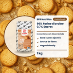 BPR Nutrition Instant Oatmeal Flour Cookie Dough 1 kg: 96% Hafermehl, ohne Zuckerzusatz, Ballaststoffquelle, vegan friendly (FR)