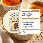 BPR Nutrition Instant Oatmeal Flour Crème Brûlée 1 kg: 96% Hafermehl, ohne Zuckerzusatz, Ballaststoffquelle, vegan friendly (EN)