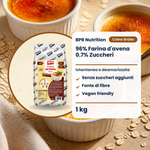 BPR Nutrition Instant Oatmeal Flour Crème Brûlée 1 kg: 96% Hafermehl, ohne Zuckerzusatz, Ballaststoffquelle, vegan friendly (IT)
