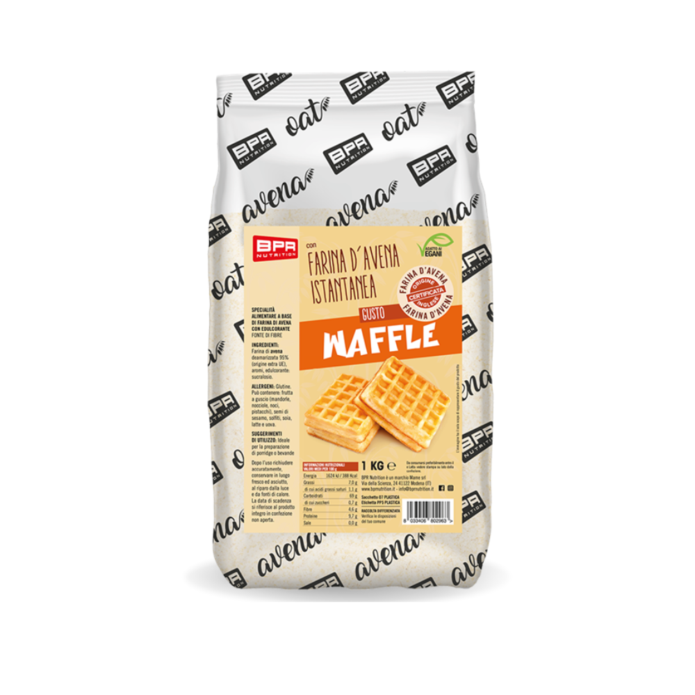 Farine instantanée d’avoine Waffle BPR Nutrition (1 kg)