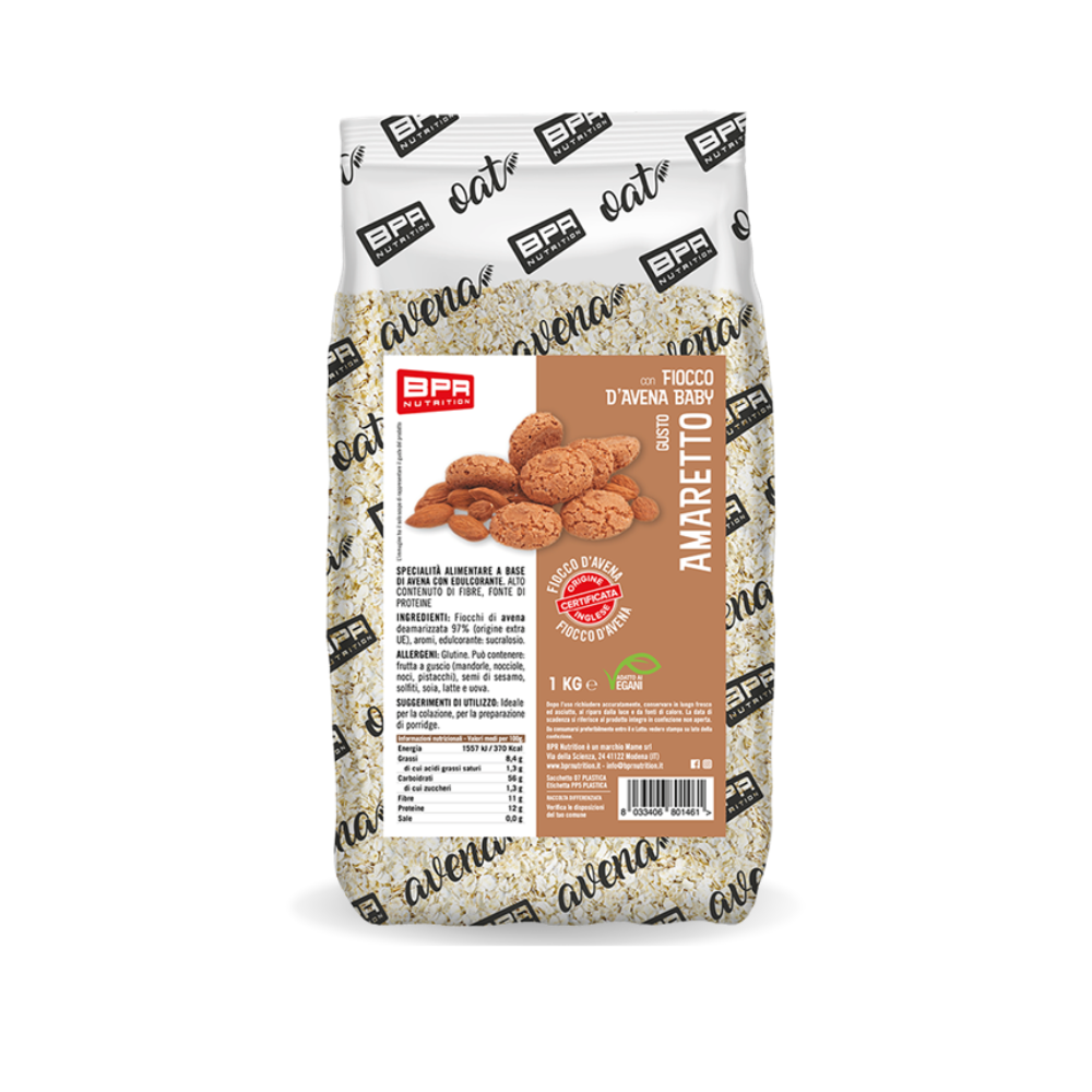 Haferflocken für Porridge Amaretto BPR Nutrition (1 kg)