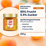 BPR Nutrition Fruit Jam Aprikose 200 g: 80% Frucht, 5.9% Zucker, Aprikosengeschmack, glutenfrei (DE)