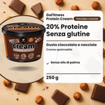 GoFitness Protein Cream Chocolat-Noisette 250 g : 20% de protéines, sans gluten, sans huile de palme, goût chocolat-noisette (IT)