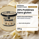 GoFitness Protein Cream White Chocolate 250 g: 20% de protéines, sans gluten, sans huile de palme, goût chocolat blanc (FR)