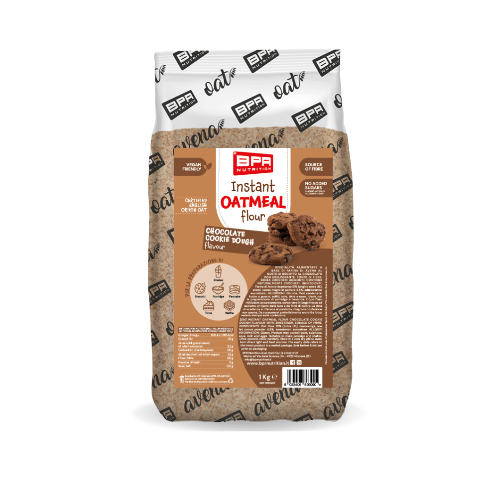 Instant Oatmeal Flour Chocolate Cookie Dough BPR Nutrition (1 kg)