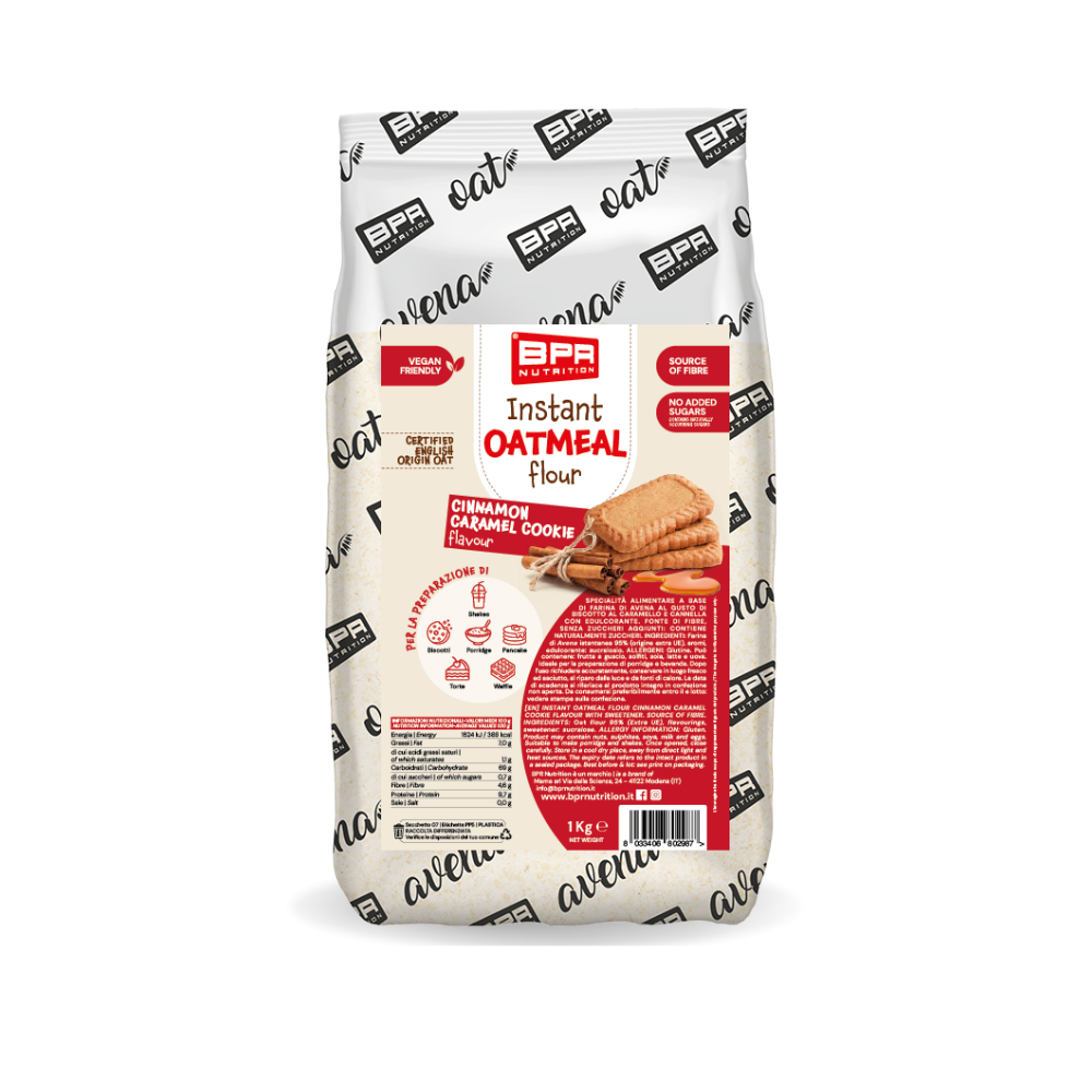 Farina d’Avena Cinnamon Caramel Cookie BPR Nutrition (1 kg)