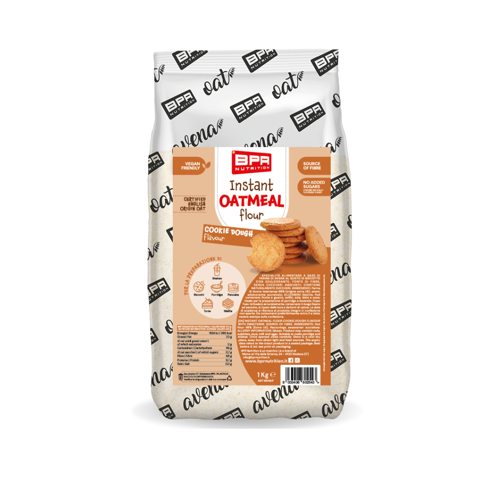 Instant Oatmeal Flour Cookie Dough BPR Nutrition (1 kg)