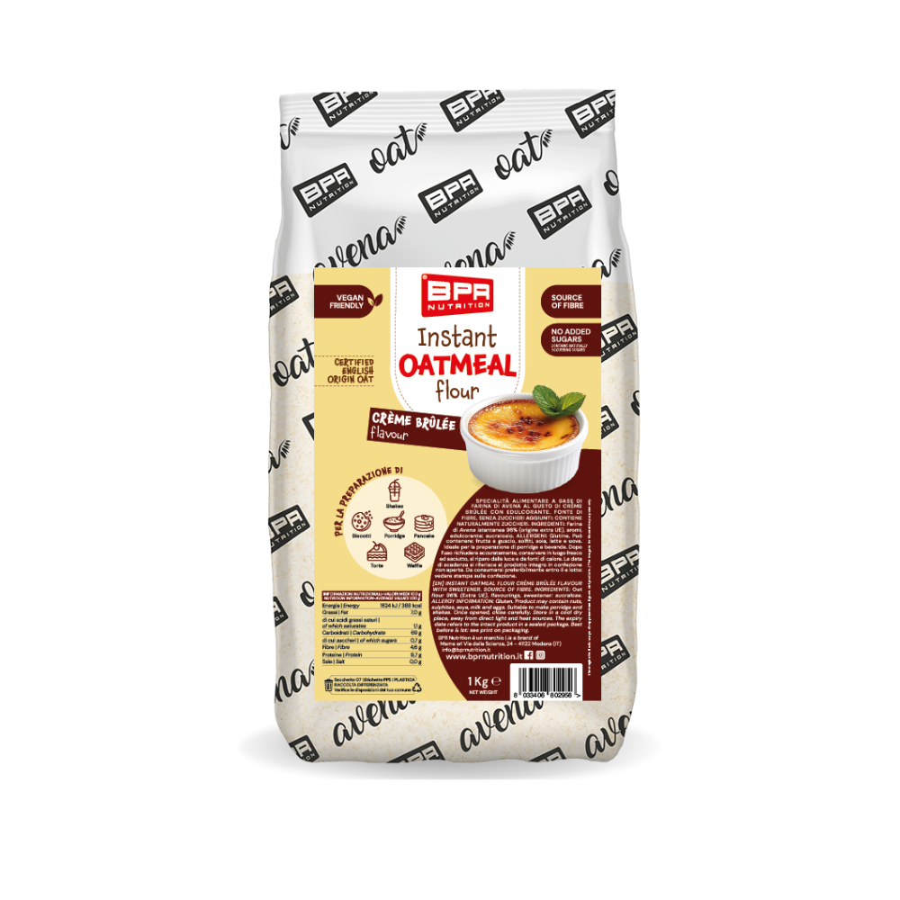 Instant Oatmeal Flour Crème Brûlée BPR Nutrition (1 kg)