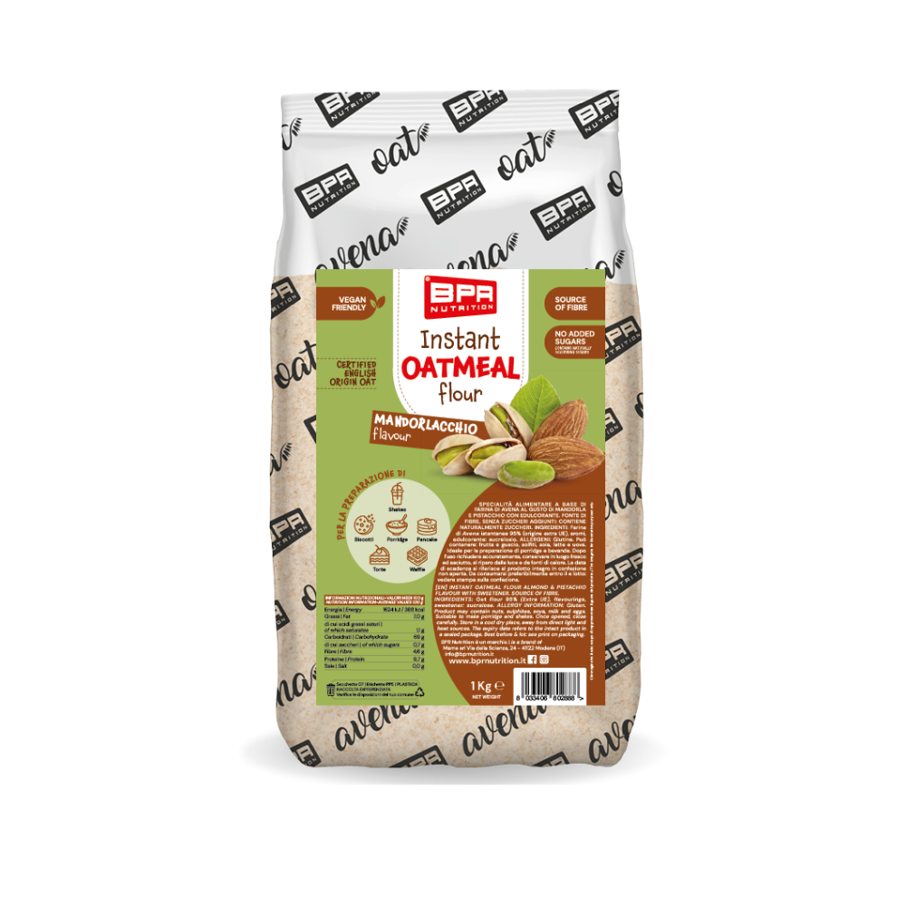 Farine instantanée d’avoine Mandorlacchio BPR Nutrition (1 kg)