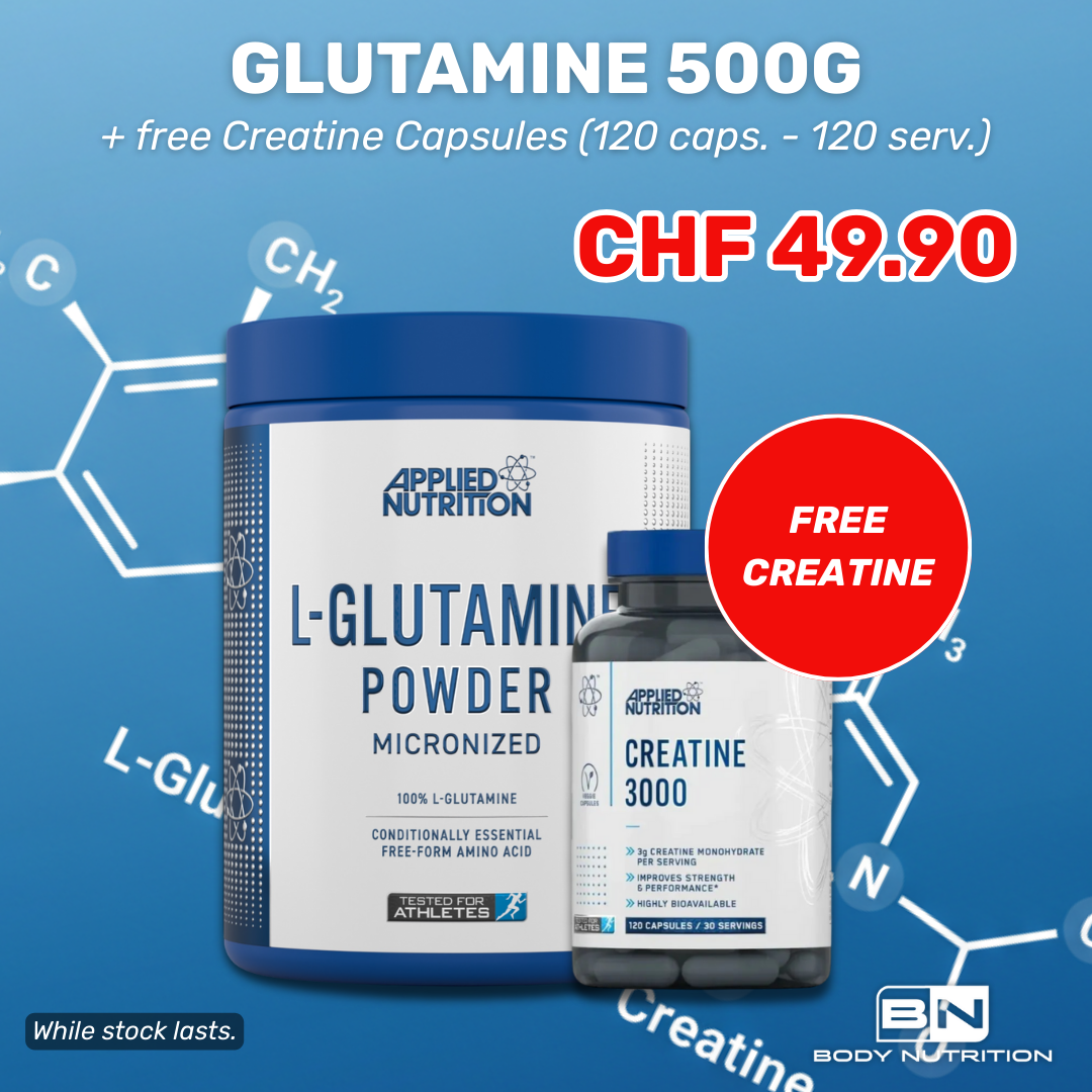 L-Glutamine Powder Applied Nutrition (500 g - 100 serv.)