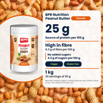 BPR Nutrition Peanut Butter 100% Smooth 1 kg: fonte di proteine, ricco di fibre, senza zuccheri aggiunti, vegan, senza glutine