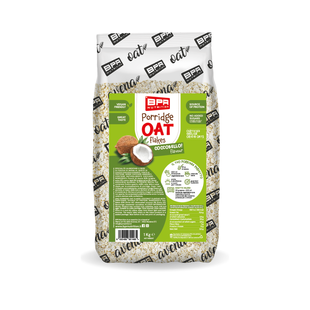 Porridge Oat Flakes Coccobello! BPR Nutrition (1 kg)