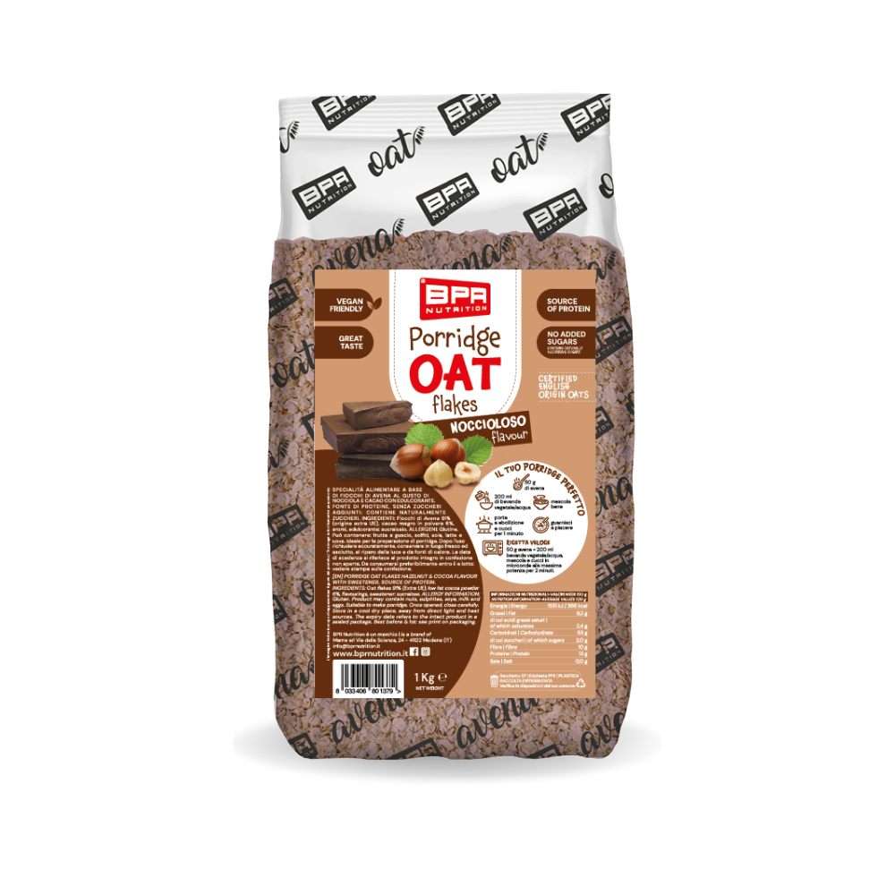 Porridge Oat Flakes Noccioloso BPR Nutrition (1 kg)