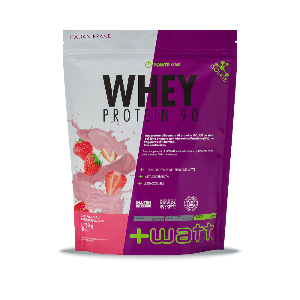 Whey Protein Isolate 90 +Watt 750 g Erdbeere
