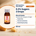 BPR Nutrition Zero Drops Keks 50 ml: 0.3% Zucker, Keksgeschmack, süsst wie 1 Teelöffel Zucker, glutenfrei, heisse und kalte Getränke, tropfenweise dosiert (Text auf Englisch)