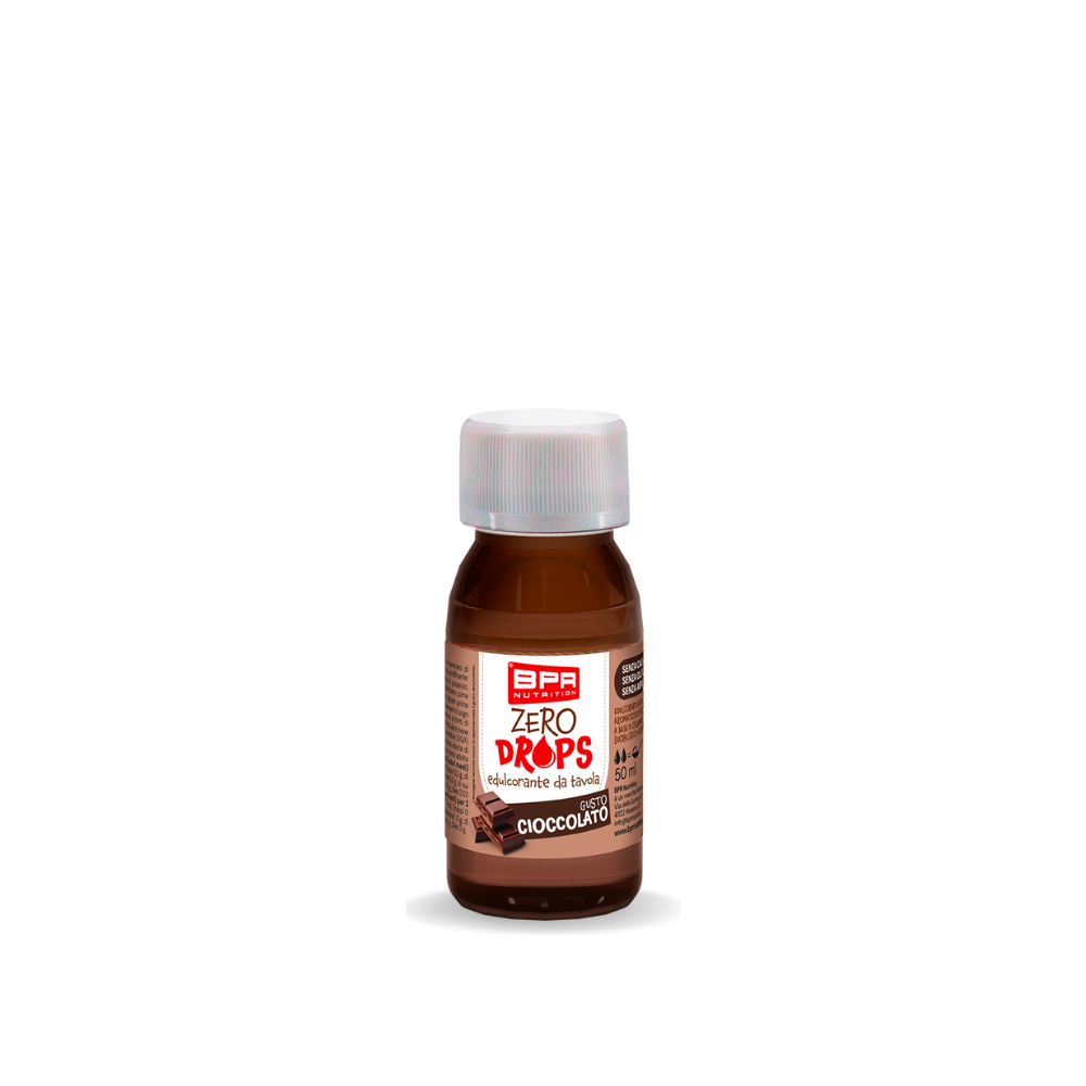 Zero Drops Cioccolato BPR Nutrition (50 ml), Vorderseite der Flasche