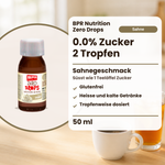 BPR Nutrition Zero Drops Panna 50 ml: 0.0% Zucker, Sahnegeschmack, süsst wie 1 Teelöffel Zucker, glutenfrei, heisse und kalte Getränke, tropfenweise dosiert (Text auf Deutsch)