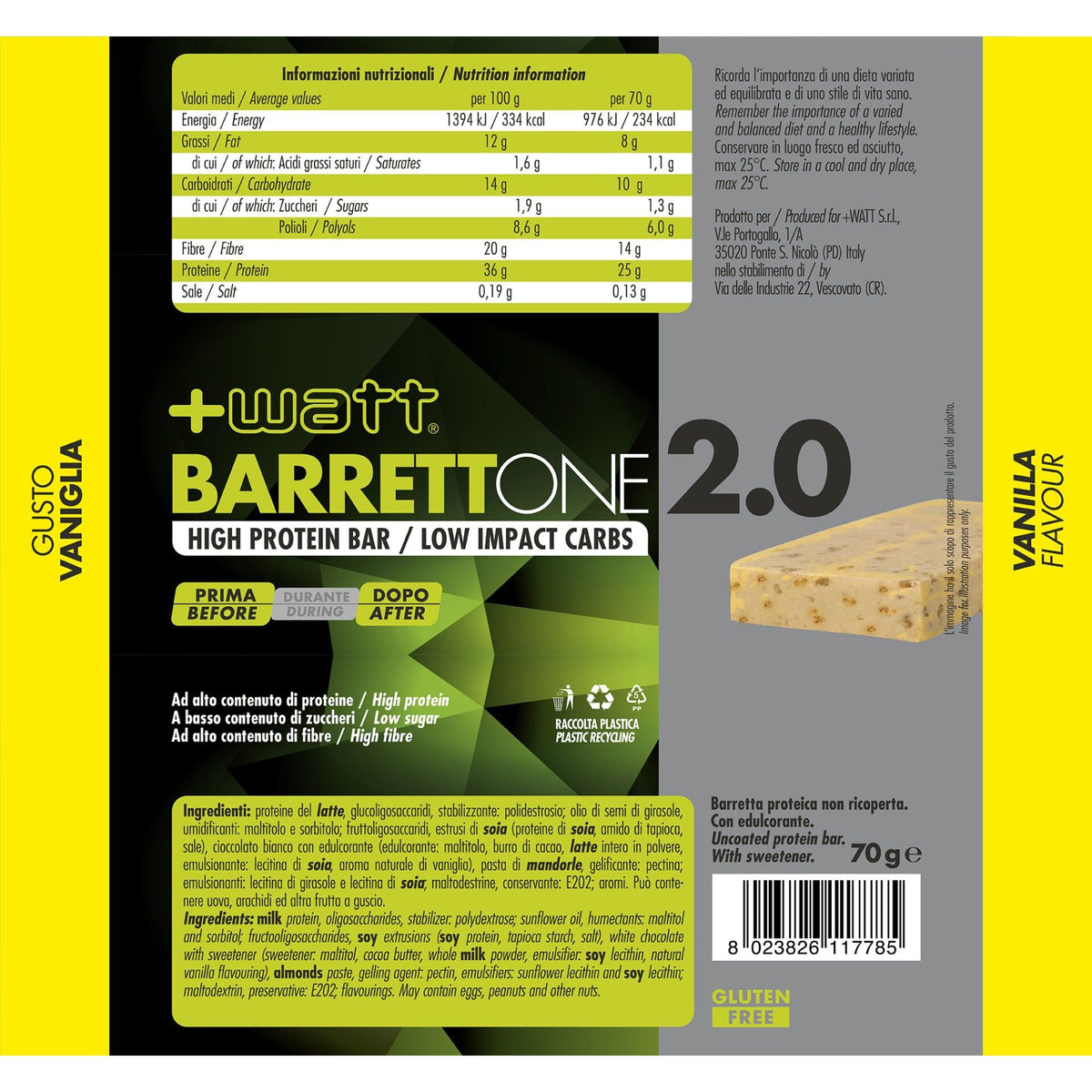 Barrettone 2.0 - barretta 70g - +WATT