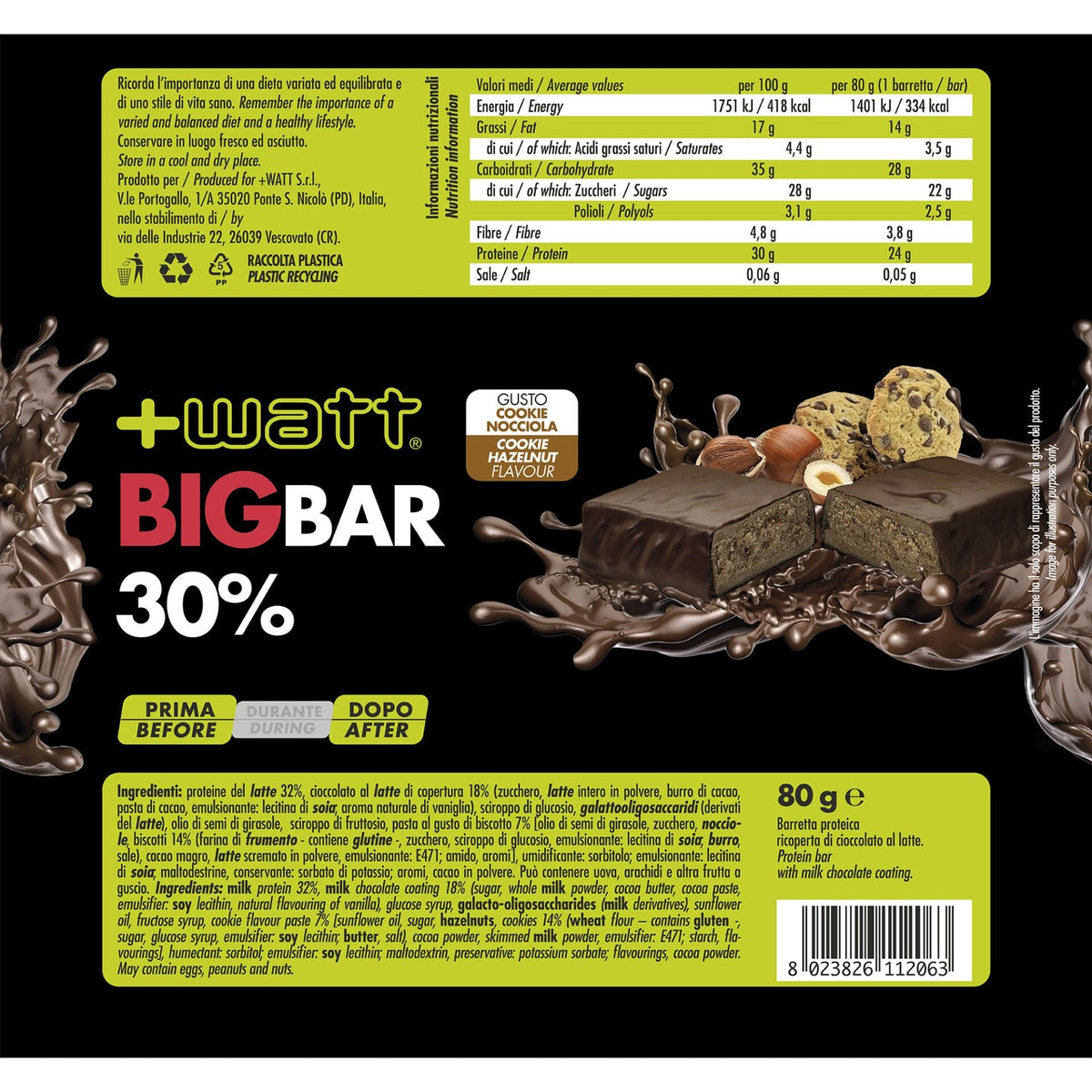 Big Bar - barretta 80g - +WATT