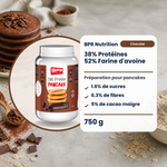 BPR Nutrition Oat Protein Pancake Cioccolato 750 g: 38% Protein, 52% Hafermehl, 1.6% Zucker, Pancake-Mischung (FR)