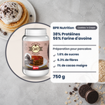 BPR Nutrition Oat Protein Pancake Cookies 'n Cream 750 g: 38% Protein, 56% Hafermehl, 1.6% Zucker, Pancake-Mischung (FR)