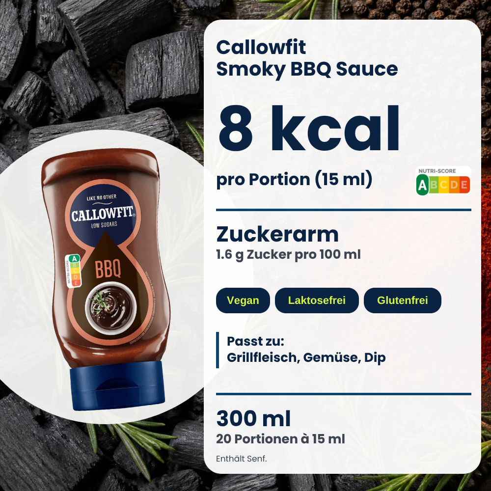 Salsa Callowfit BBQ, grafica dei vantaggi, versione tedesca