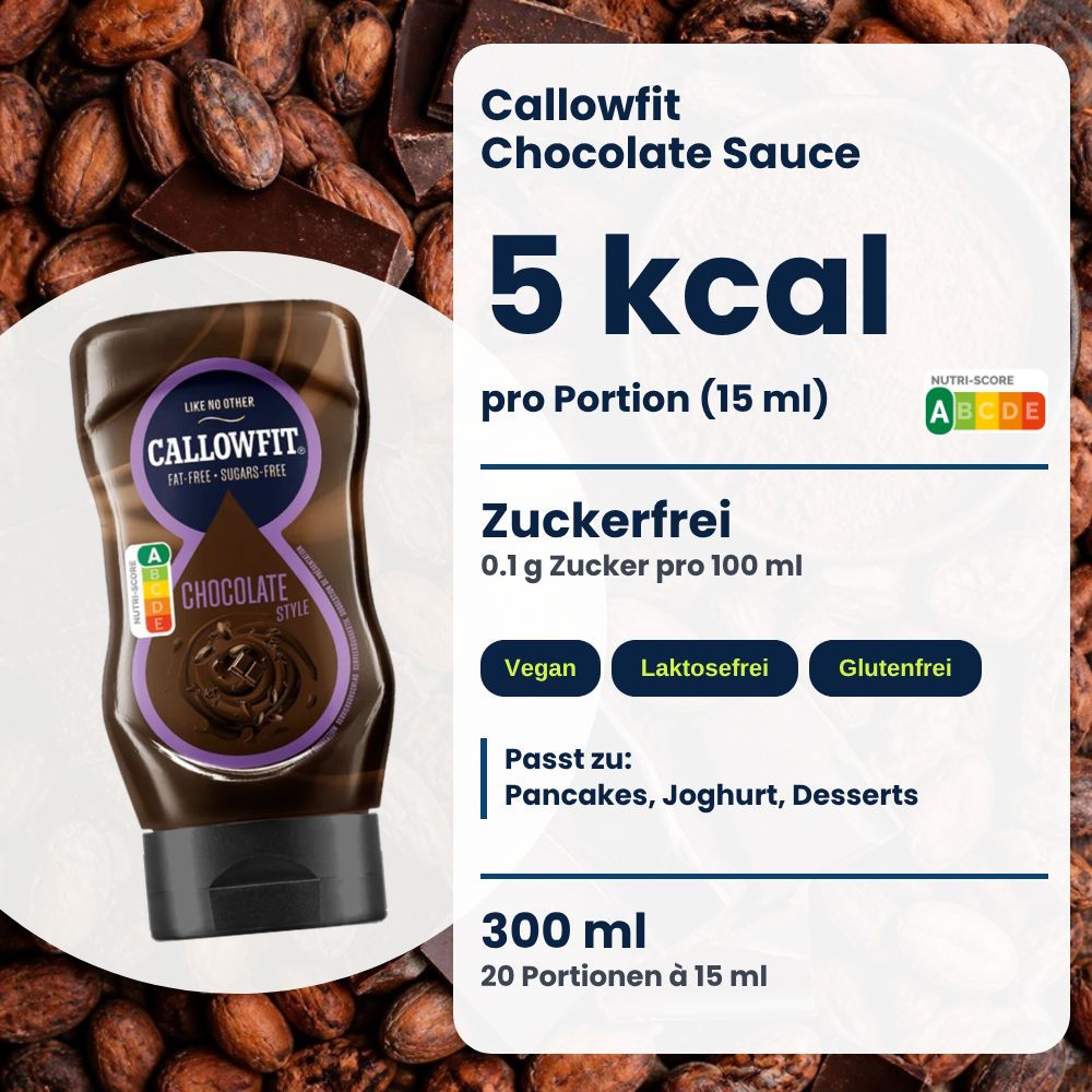 Salsa Callowfit Chocolate, grafica dei vantaggi, versione tedesca