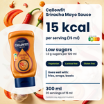 Callowfit Sriracha Mayo Sauce, Vorteilsgrafik, englische Version