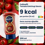 Salsa Callowfit Tomato Ketchup, grafica dei vantaggi, versione francese