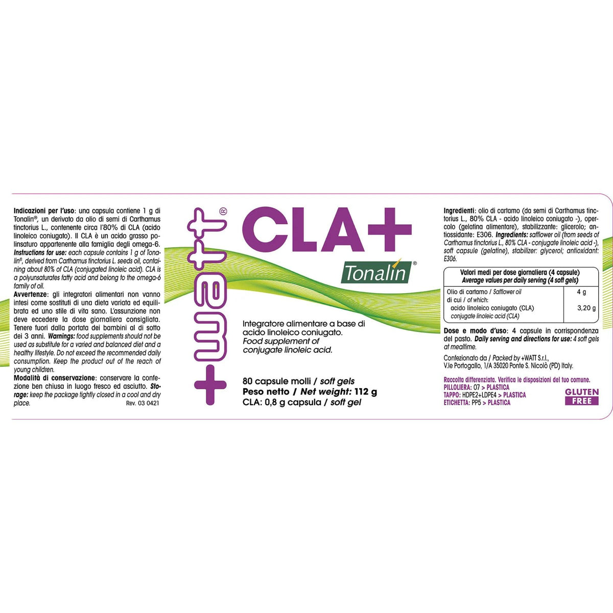 CLA+ Acido Linoleico Coniugato - +WATT