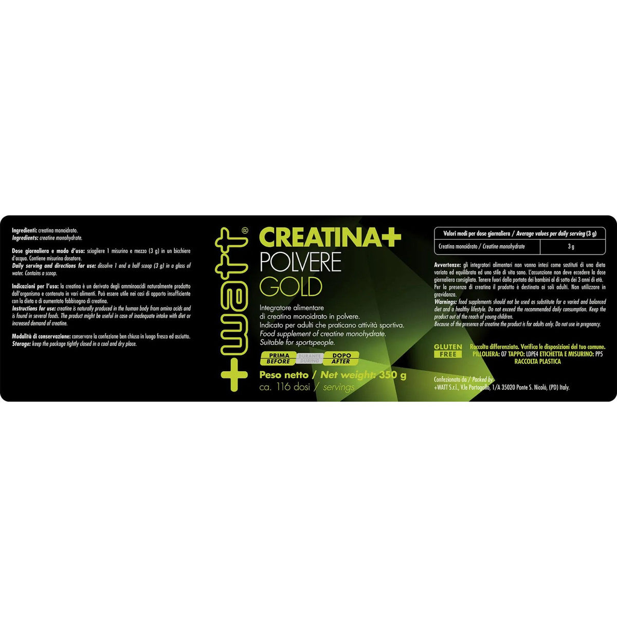 CREATINA+ GOLD - 350g - +WATT