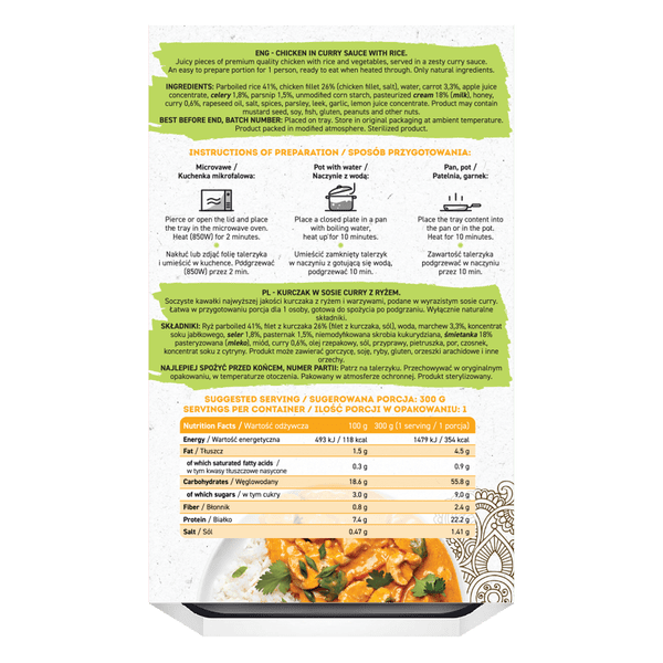 OstroVit Chicken dish in curry sauce with rice 300 g