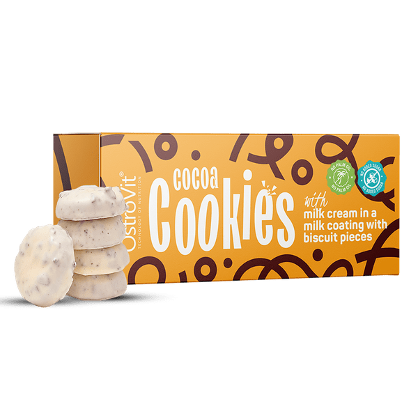OstroVit Cocoa Cookies with milk cream in milk glaze with pieces of biscuits 128 g